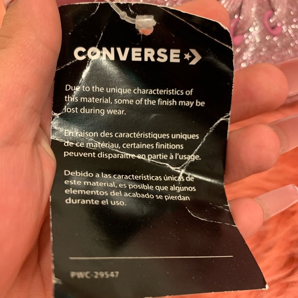 💕NWT Women’s Converse in Metallic Glitter Pink💕 - Picture 9 of 9